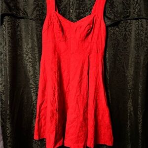 Torrid Women's Sleeveless Sweetheart fit and flare Swing Dress Retro dark Red 16